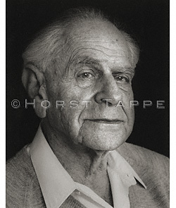 Popper, Sir Karl R. · Londres, Grande-Bretagne, juin 1986 · POP-003 © 2009 Fondation Horst Tappe
